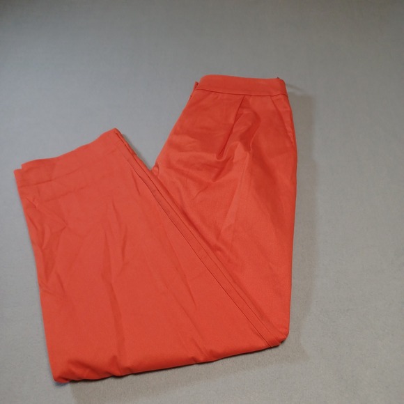 Exquise Pants - Exquise Tomato Red High Waistd Pleated Tapered Trousers Pants E23Y03210021 Small